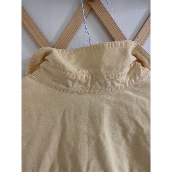 Eddie Bauer Men's Northwest Chambray Button Down Large Light Yellow 100% Cotton - Picture 6 of 7